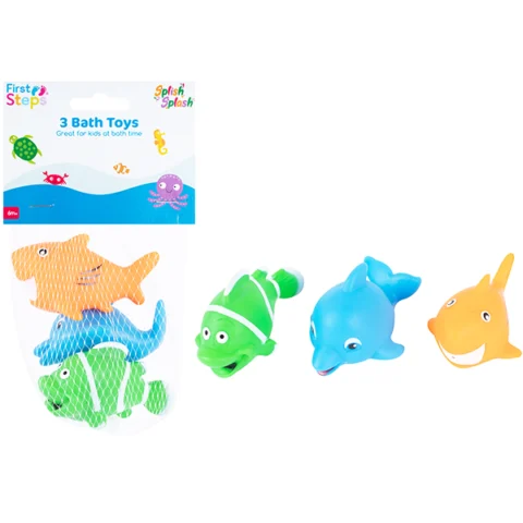 First Steps Vinyl Fish Family Bath Toy 3 Pack