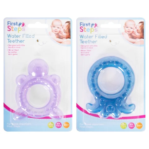 First Steps Water-Filled Turtle & Octopus Baby Teethers Assorted