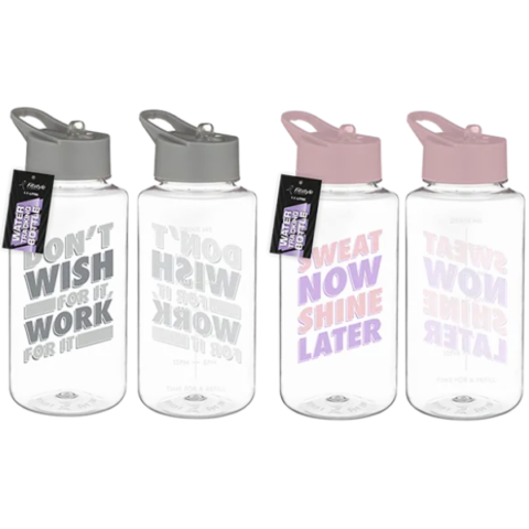 Fitstyle Hydrate & Track Water Bottle 1.1L Assorted
