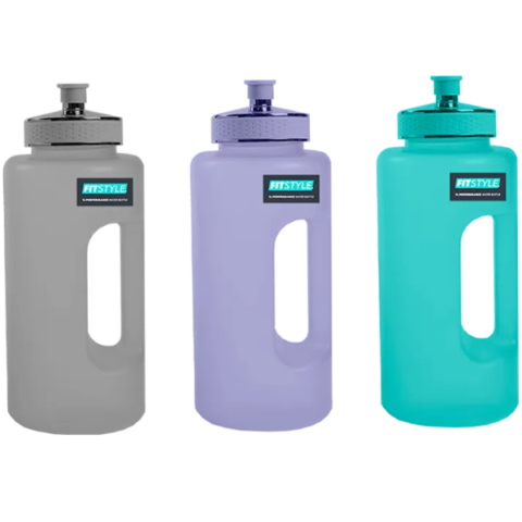 Fitstyle Performance Water Bottle with Handle 1L Assorted Colours