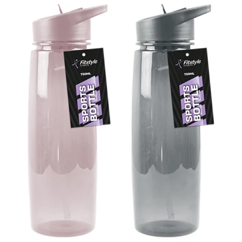 Fitstyle Sports Bottle 750ml Assorted Colours