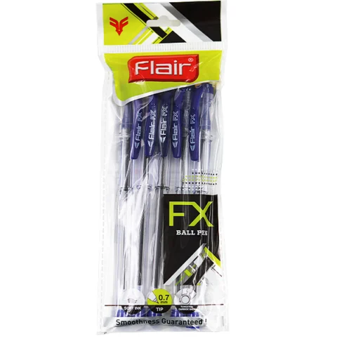 Flair Fx Blue Ball Pen 5 Pack