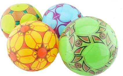 Fly Away 9" Footballs Flat In String Net Assorted Designs And Colours *Deflated Will Have To Inflate* (Approx 9")