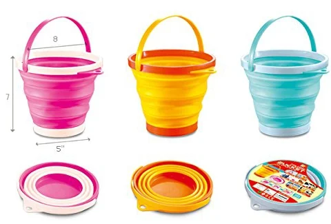 Folding 7ltr Bucket- 3 Assorted Colours