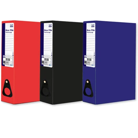 Foolscap Box Files 3 Assorted Colours
