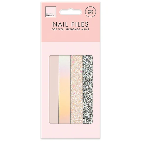Forever Beautiful Assorted Nail Files 4 Pack