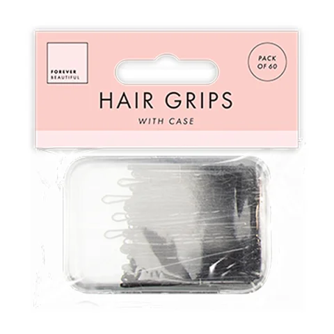Forever Beautiful Hair Grips with Case 60 Pack