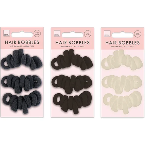 Forever Beautiful Mini Rolled Hair Bobbles 30 Pack Assorted Colours