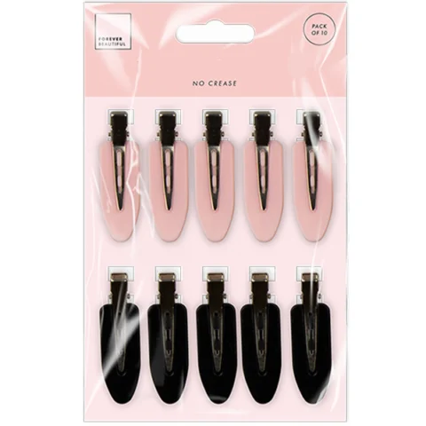 Forever Beautiful No Crease Hair Clips 10 Pack Assorted Colours