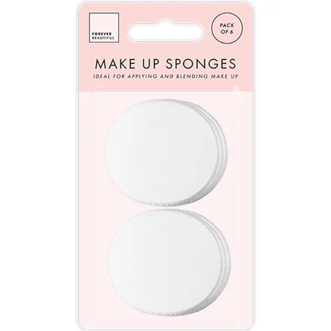 Forever Beautiful Round Makeup Sponge 6 Pack