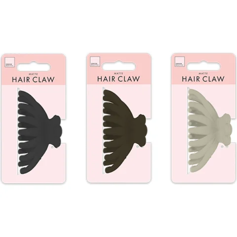 Forever Beautiful Rounded Matte Hair Claw Clip Assorted Colours