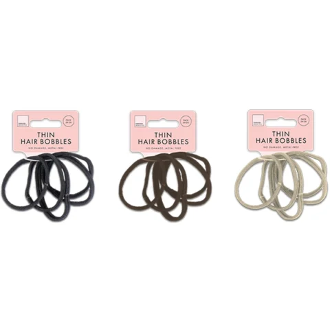 Forever Beautiful Thin Rolled Hair Bobbles 20 Pack Assorted Colours
