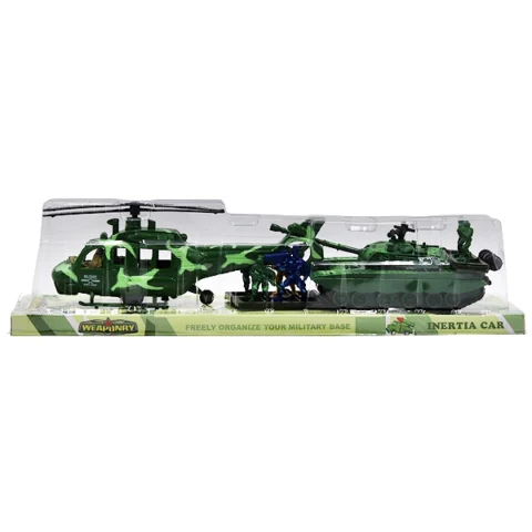 Friction Military Chopper, Tank & Soldiers