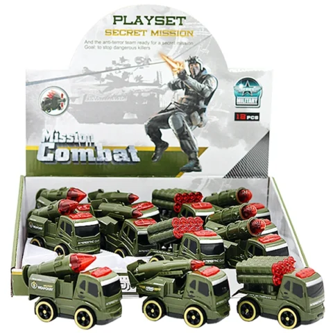Friction-Power Army Missile Trucks 4 Assorted 12pc