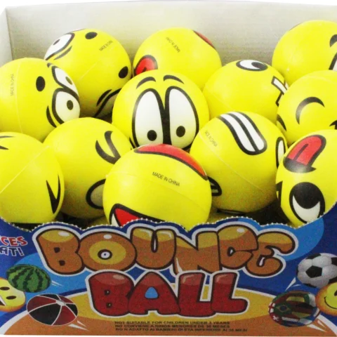 Funny Face Sponge Bounce Ball 24pc