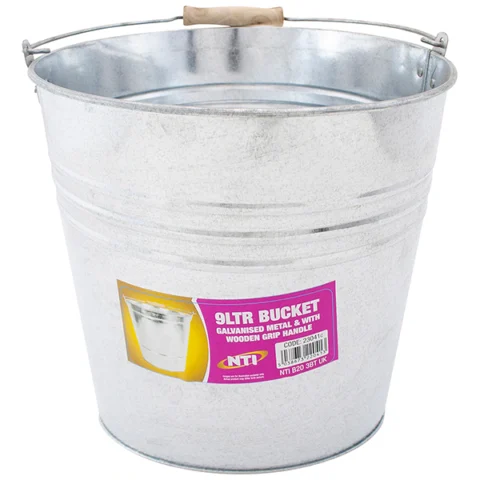 Galvanised Metal Bucket 9L