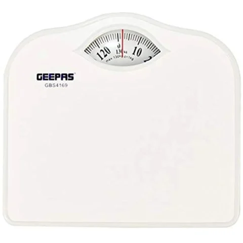 Geepas White Mechanical Bathroom Scale 130kg