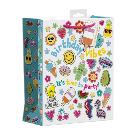 Giftmaker Birthday Vibes Emoticon Gift Bag Medium