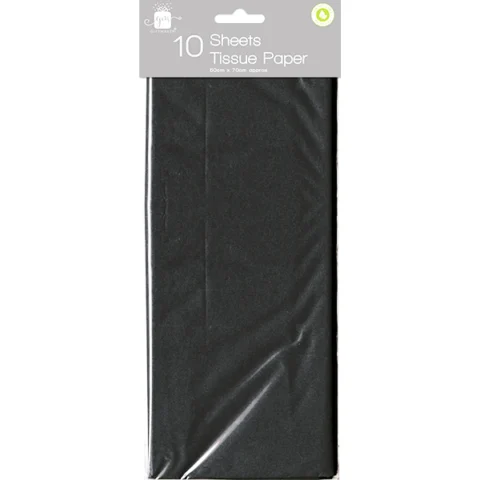 Giftmaker Black Tissue Paper 10 Sheets 50cm X 70cm