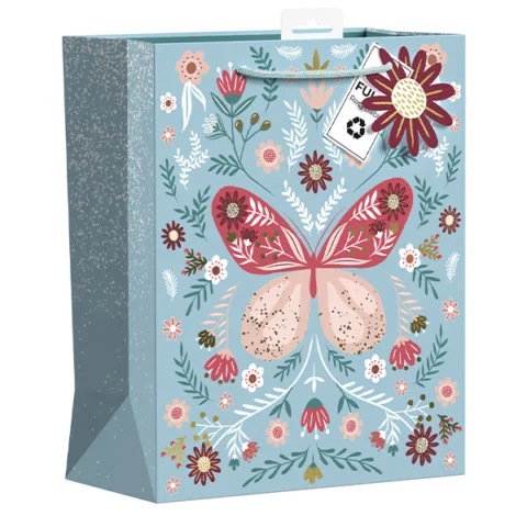 Giftmaker Bufferfly Floral Gift Bag Large