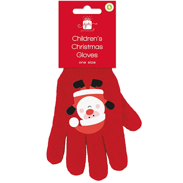 Giftmaker Children's Santa Christmas Gloves