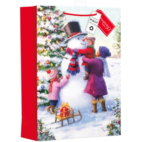 Giftmaker Christmas Festive Snowman Gift Bag Xl
