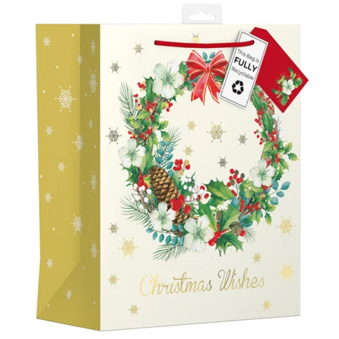 Giftmaker Christmas Foliage Gift Bag Large