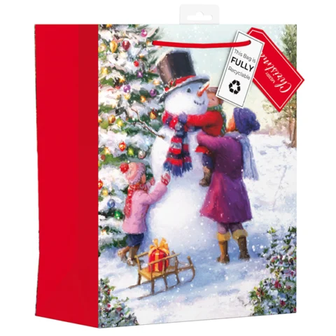 Giftmaker Christmas Snowman Gift Bag Large