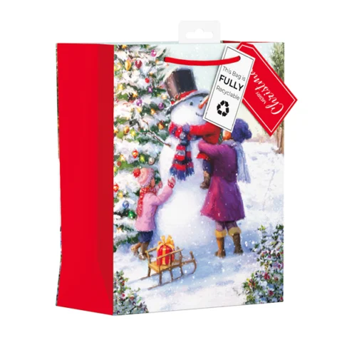 Giftmaker Christmas Snowman Gift Bag Medium