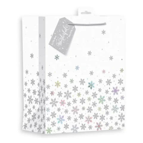 Giftmaker Coloured Ice & Snowflake Gift Bag Large