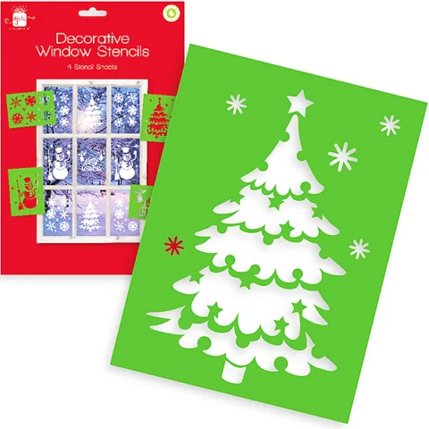 Giftmaker Decorative Window Stencils 4 Sheets