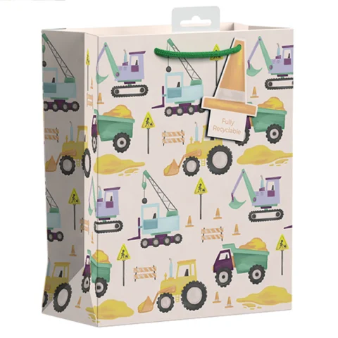Giftmaker Diggers & Trucks Gift Bag Large