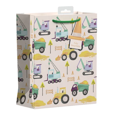 Giftmaker Diggers & Trucks Gift Bag Medium