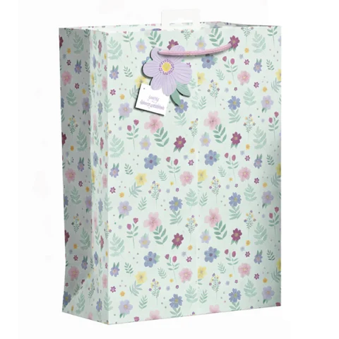Giftmaker Ditsy Floral Blue Gift Bag Large