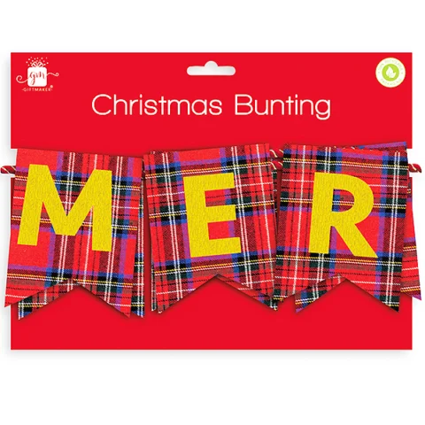 Giftmaker Fabric Merry Christmas Bunting
