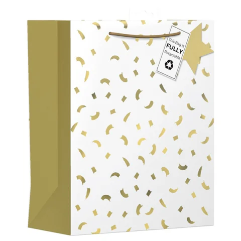Giftmaker Gold Confetti Gift Bag Large