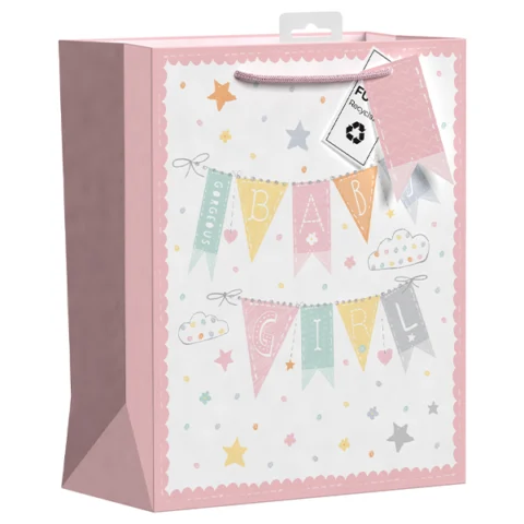 Giftmaker Gorgeous Baby Girl Gift Bag Large