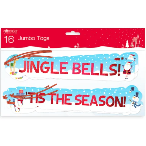 Giftmaker Jumbo Christmas Tags 16 Pack