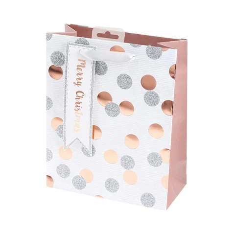 Giftmaker Metallic Spots Christmas Gift Bag Medium