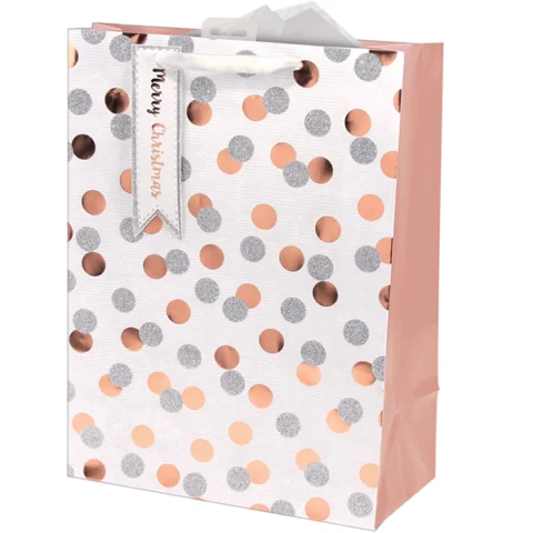 Giftmaker Metallic Spots Christmas Gift Bag Xl
