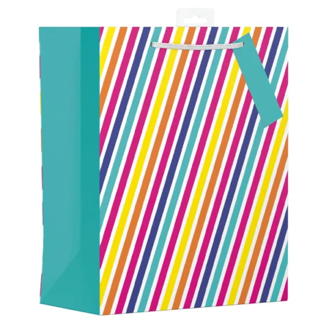 Giftmaker Rainbow Stripes Gift Bag Large