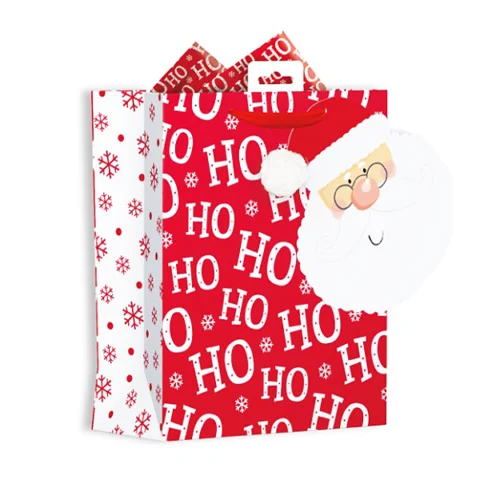 Giftmaker Santa Text Gift Bag With Giant Tag Medium