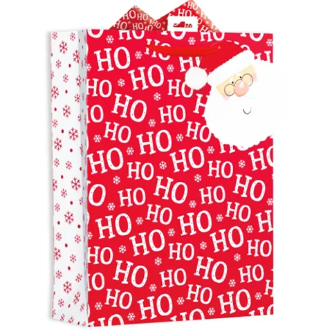 Giftmaker Santa Text Gift Bag With Giant Tag Xl