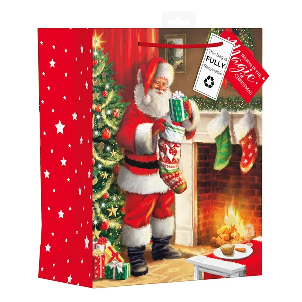 Giftmaker Traditional Indoor Christmas Santa Gift Bag Large