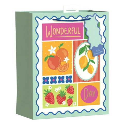 Giftmaker Wonderful Day Fruit Market Gift Bag Large