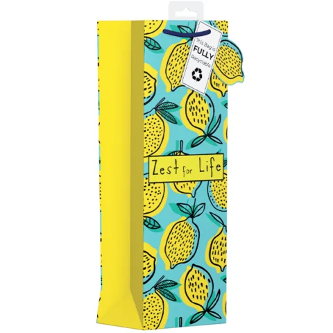 Giftmaker Zest For Life Lemon Gift Bag Bottle