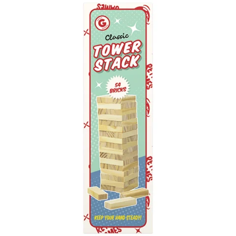 Gifts & Gadgets Classic Tower Stacking Game 54 Pack