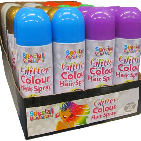 Glitter Colour Hair Spray In 6 Assorted Colours 200ml