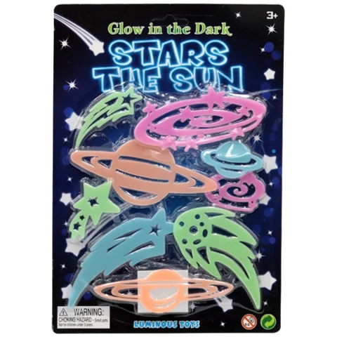 Glow In The Dark Multicolour Stars, Moons & Planets