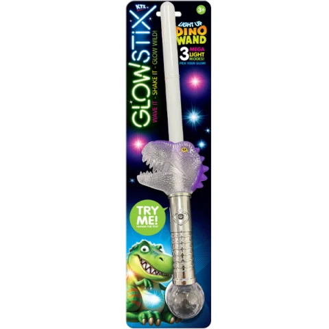 Glowstix Light-Up Dino Wand Baton Assorted Colours